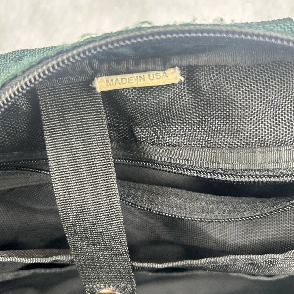 Patagonia Vintage Briefcase Green Made‎ In USA Crossbody Straps Travel Work